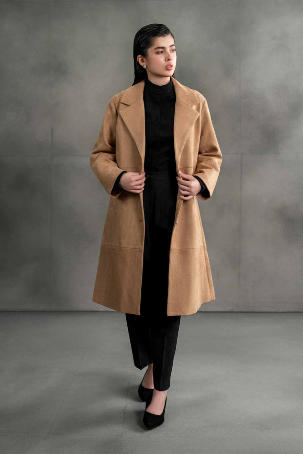 Tan Long Coat-435360426