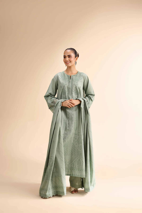 3 Piece - Jacquard Embroidered Suit - 42501046